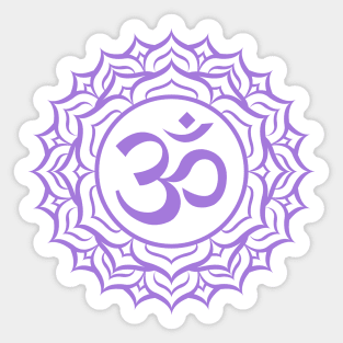 Sahasrara/Crown Chakra+Sanskrit Purple Sticker